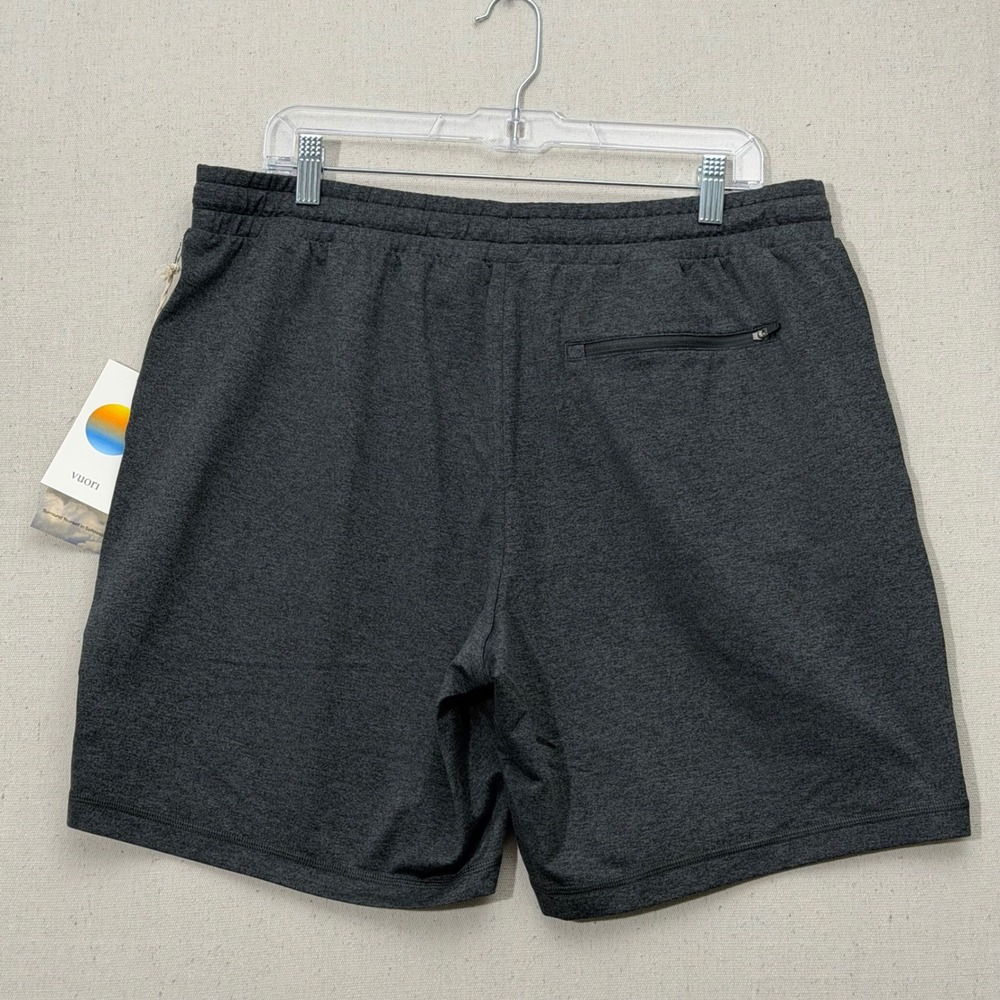 NWT Vuori Ponto Short Mens XL Charcoal Heather Athletic Lounge Performance 7.5" - Picture 4 of 12